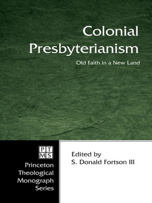 cover image of Colonial Presbyterianism